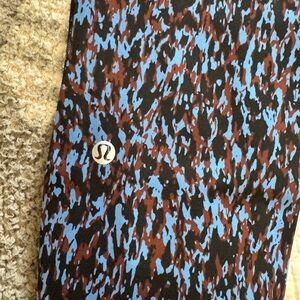 lululemon athletica Blue and Brown Patterned Leggings